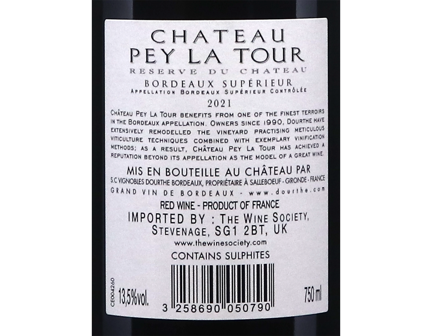 Chateau Pey La Tour Reserve Bordeaux Superieur 2021