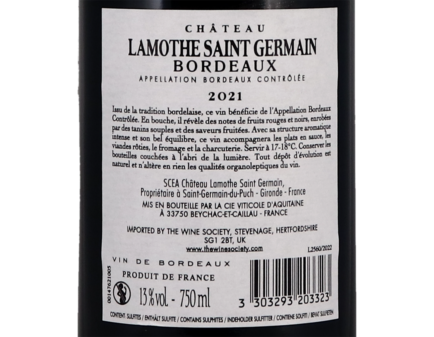 Chateau Lamothe Saint Germain Bordeaux 2021