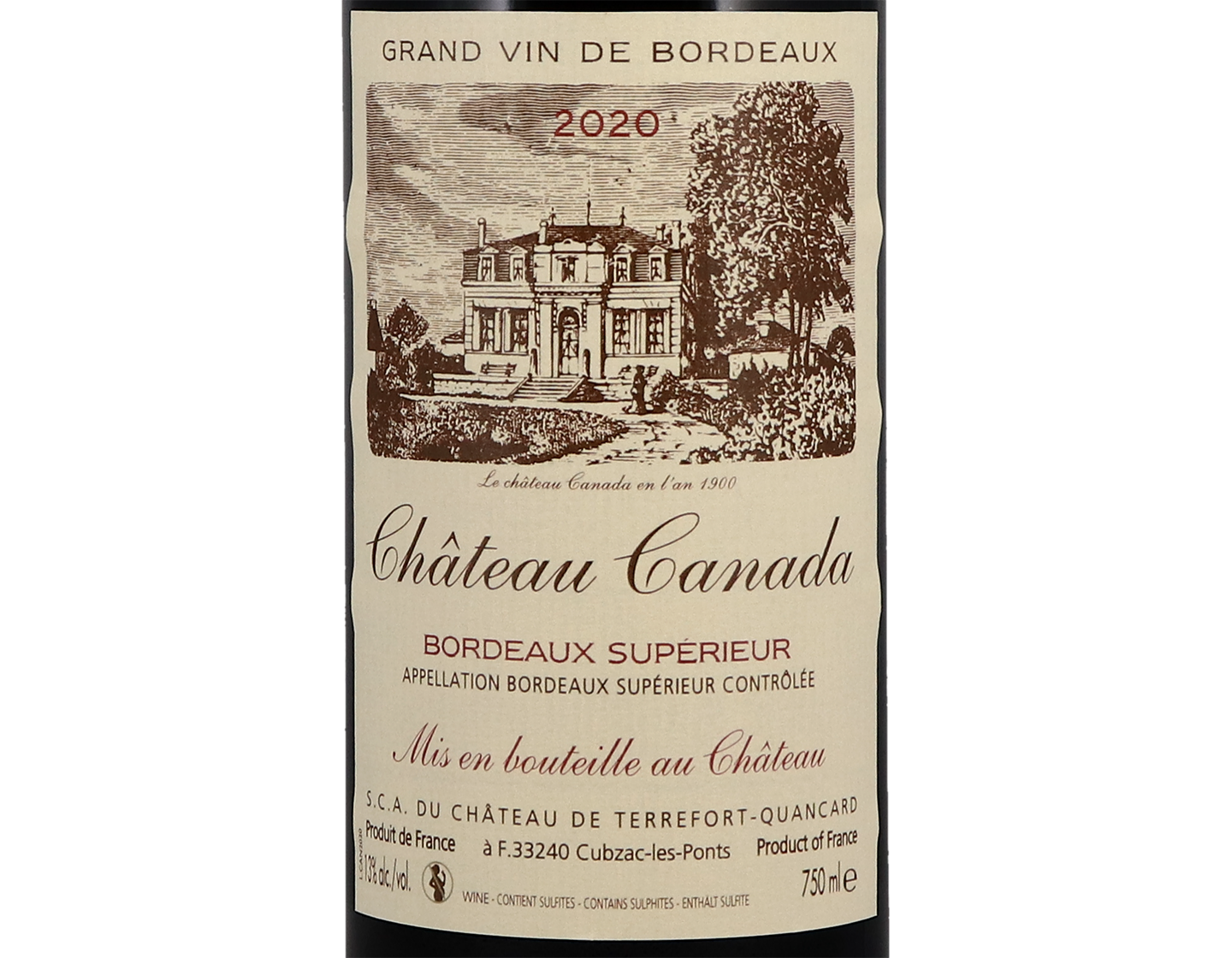 Ch Canada Bordeaux Superieur 2020