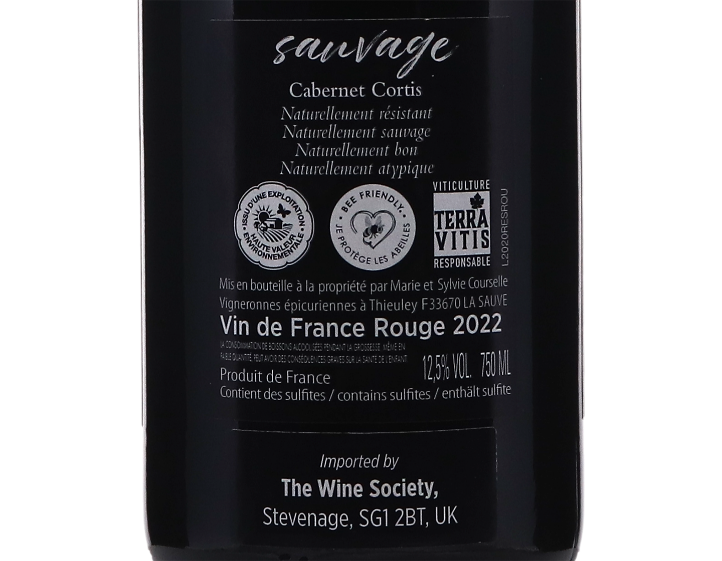 Sauvage Cabernet Cortis Vin de France 2022