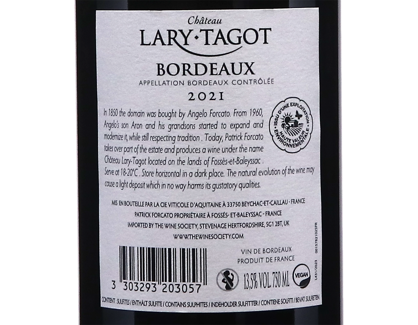 Chateau Lary Tagot Bordeaux 2021