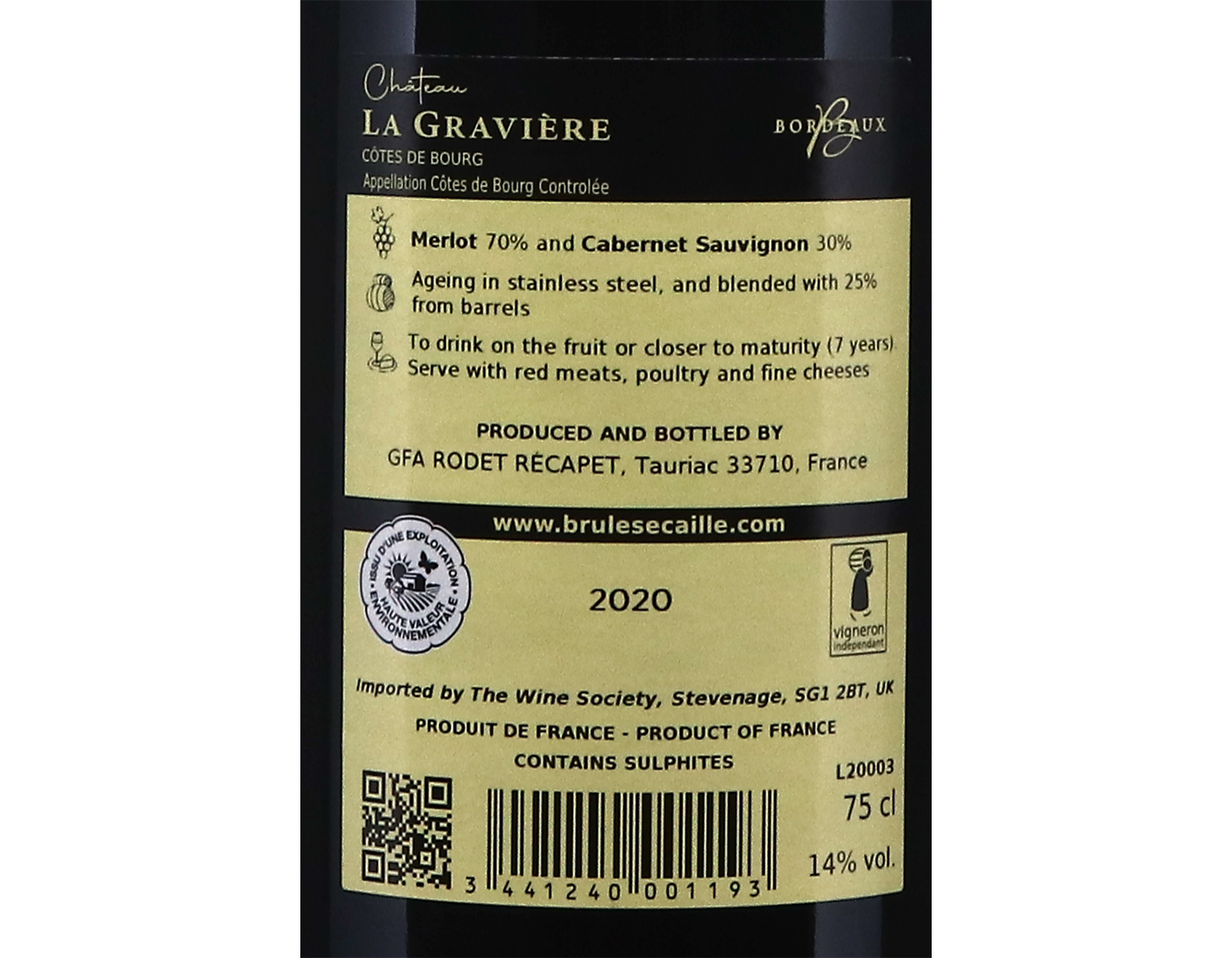 Ch La Graviere Bourg 2020