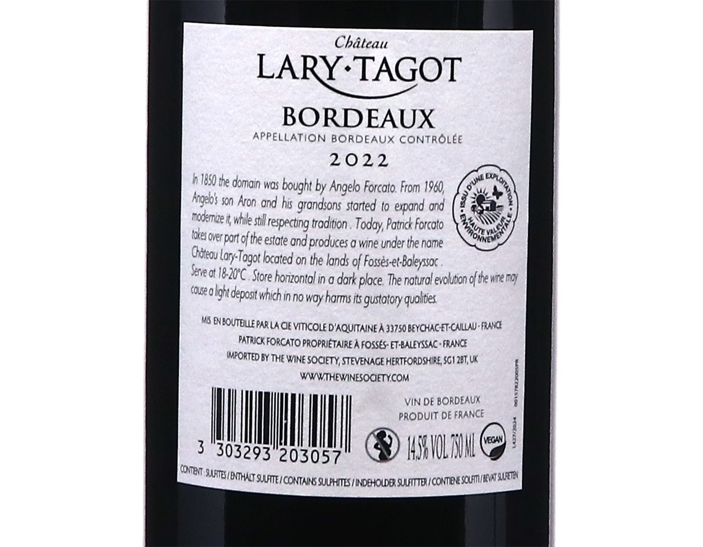 Chateau Lary Tagot Bordeaux 2022