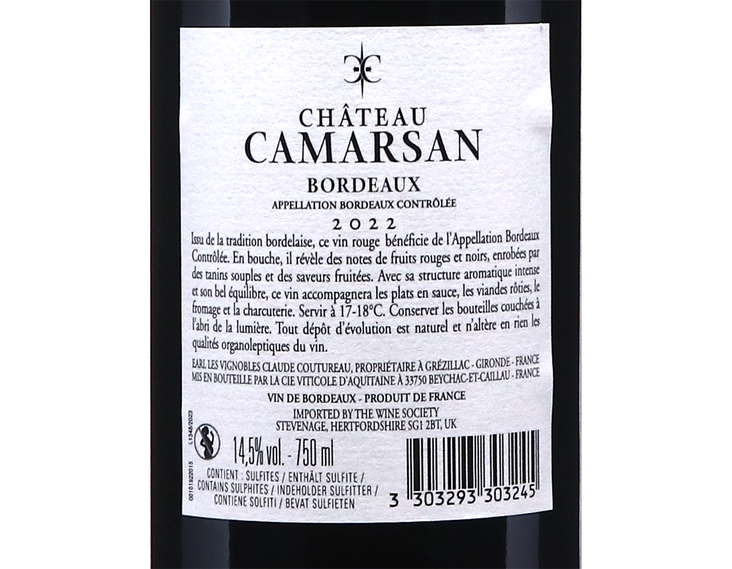 Ch Camarsan Bordeaux 2022