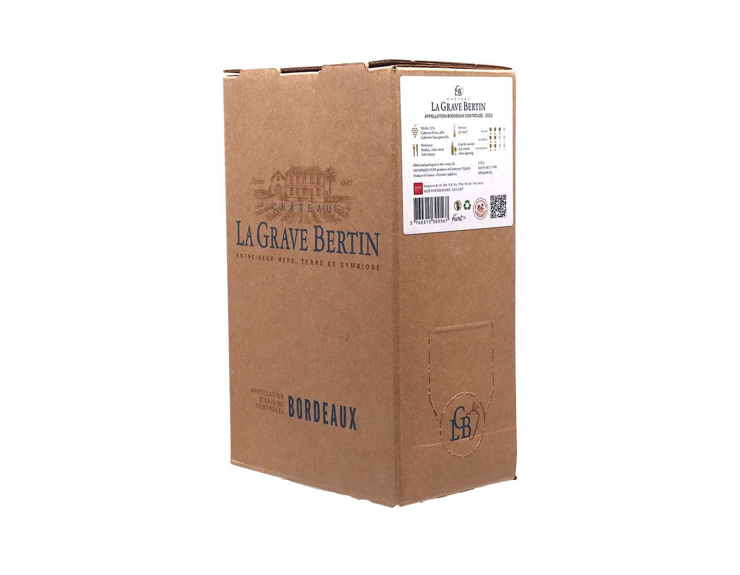 Chateau La Grave Bertin Reserve Bordeaux 2023 Bag in Box (2.25 litre)