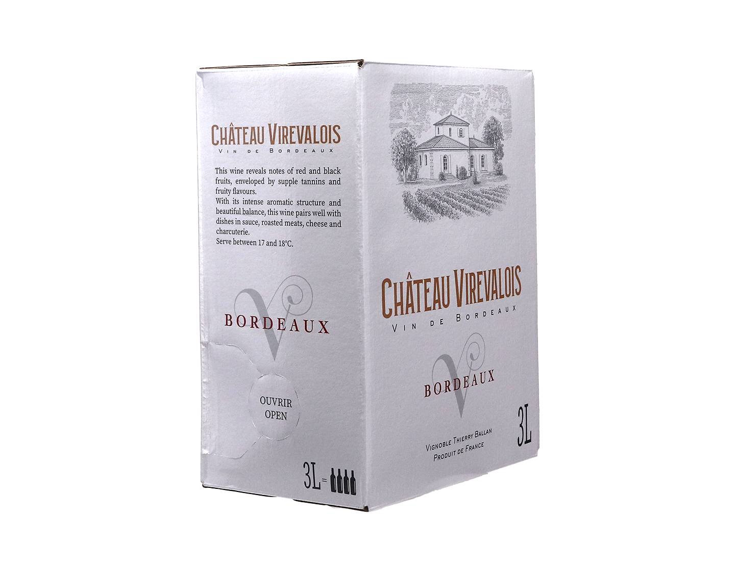 Château Virevalois, Bordeaux 2023 Bag-in-Box (3 litre)
