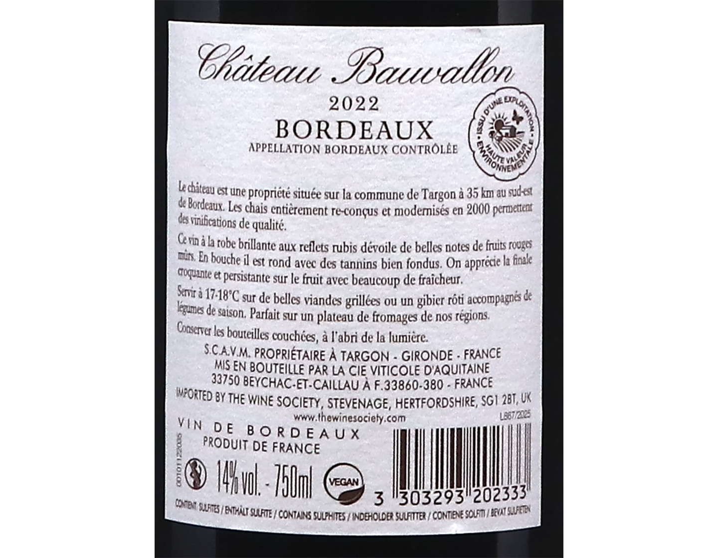 Château Beauvallon, Bordeaux 2022