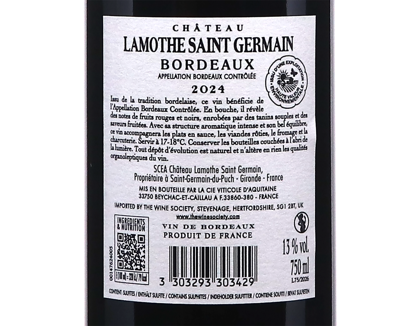 Château Lamothe Saint Germain, Bordeaux 2024