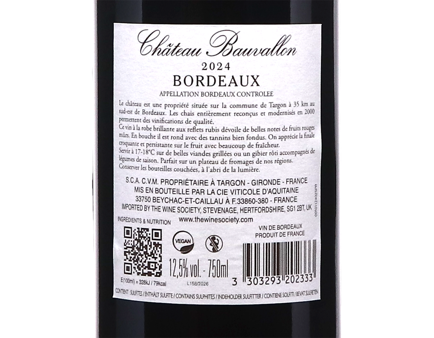 Chateau Bauvallon Bordeaux 2024
