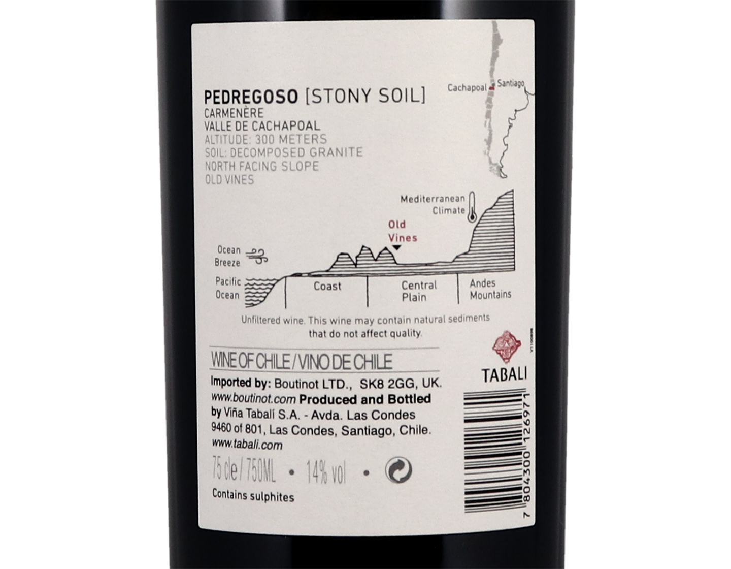 Tabali Pedregoso Gran Reserva Cachapoal Carmenere 2020