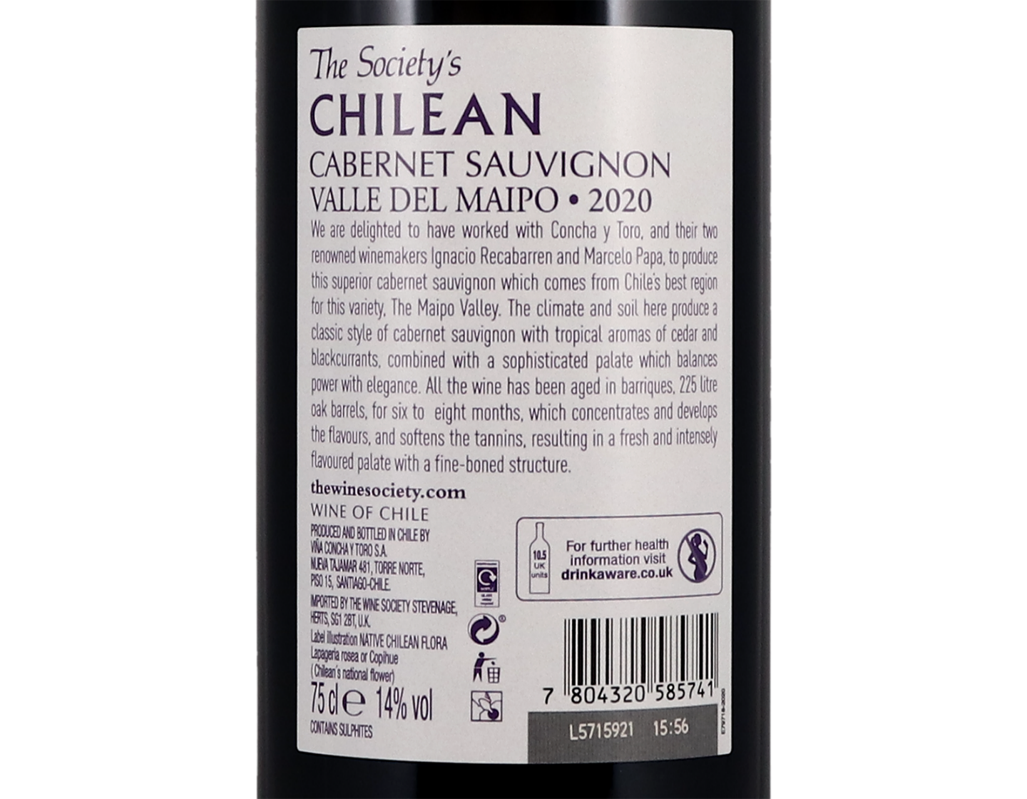 The Society's Chilean Cabernet Sauvignon Maipo 2020
