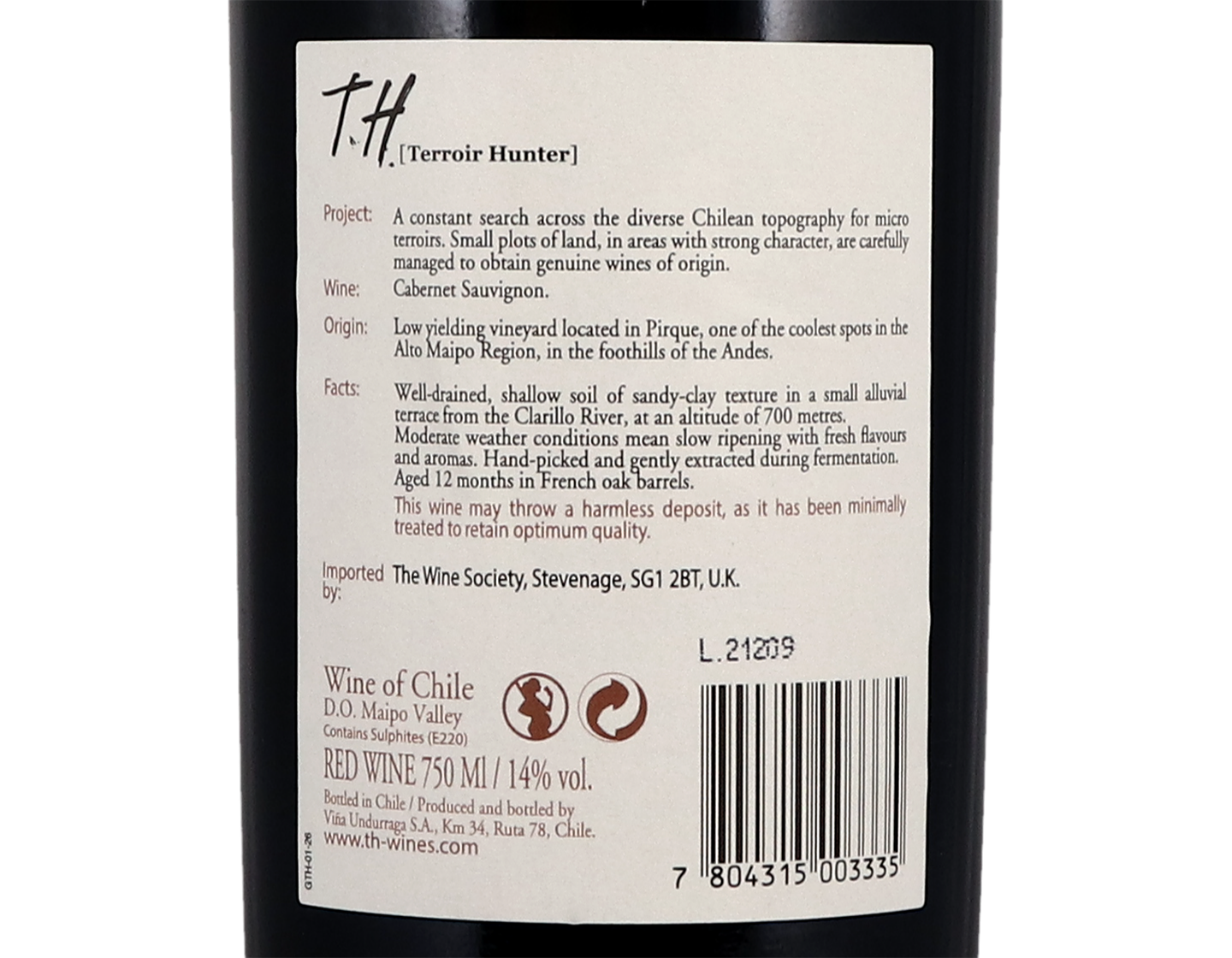 Undurraga TH Alto Maipo Cabernet Sauvignon 2018