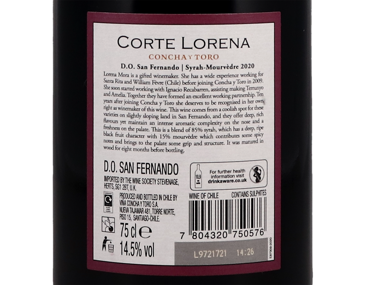Concha y Toro Corte Lorena San Fernando Syrah Mourvedre 2020