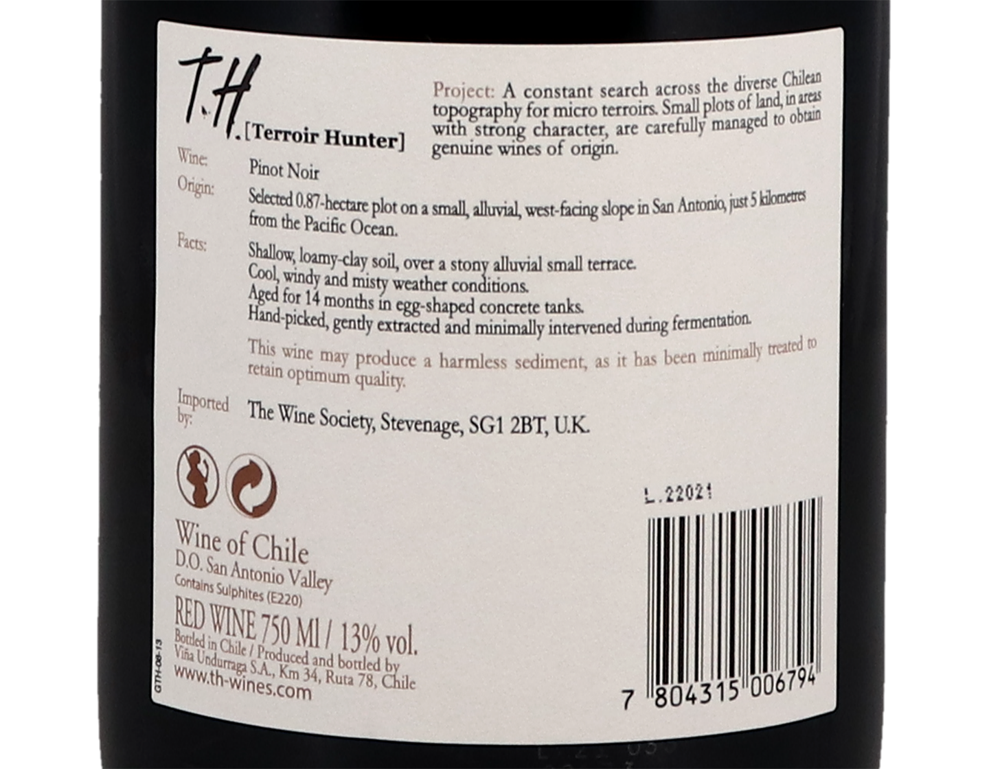 Undurraga TH Las Gaviotas San Antonio Pinot Noir 2020