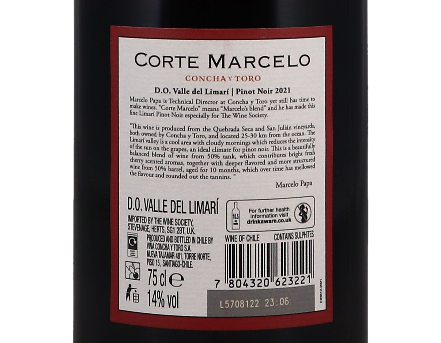Concha y Toro Corte Marcelo Limarí Pinot Noir 2021