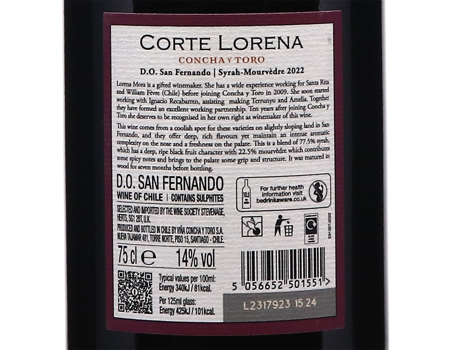 Concha y Toro Corte Lorena San Fernando Syrah Mourvedre 2022