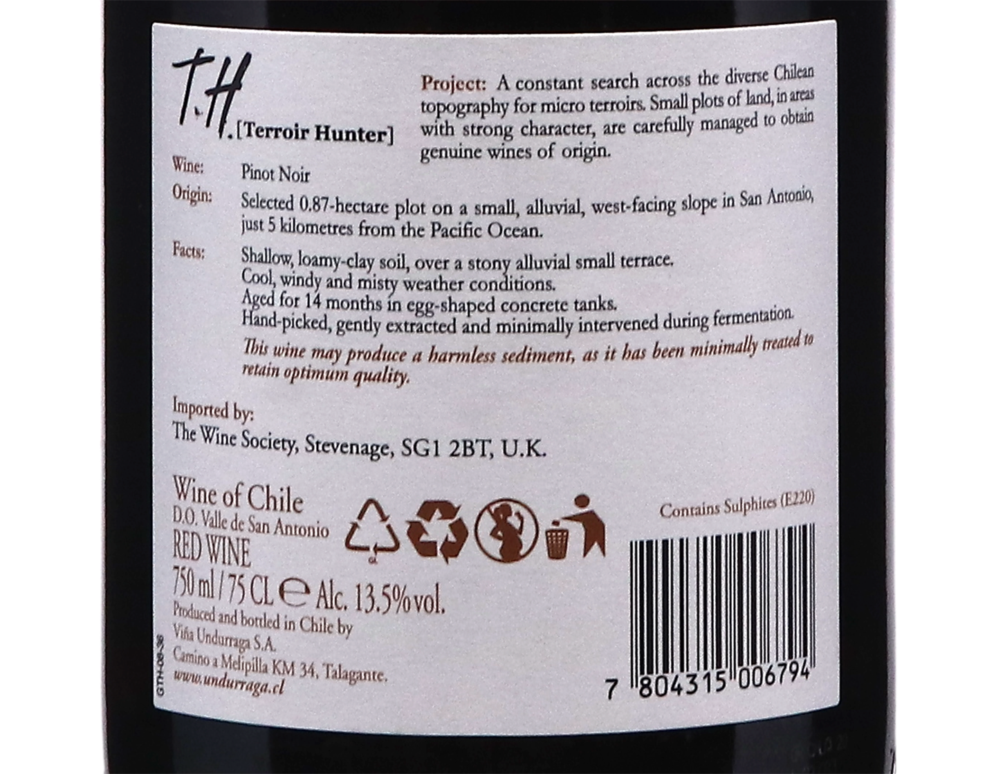 Undurraga TH Las Gaviotas San Antonio Pinot Noir 2021