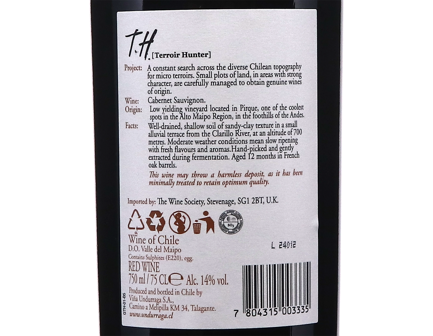 Undurraga TH Alto Maipo Cabernet Sauvignon 2021