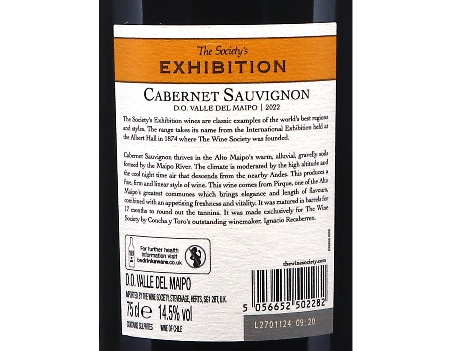 The Society's Exhibition Alto Maipo Cabernet Sauvignon 2022