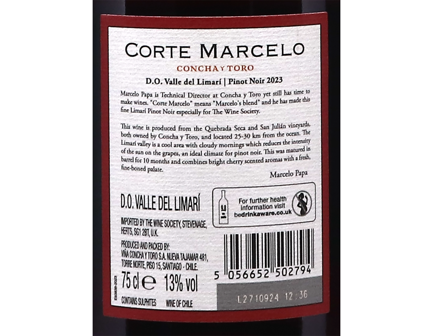 Concha y Toro Corte Marcelo Limari Pinot Noir 2023