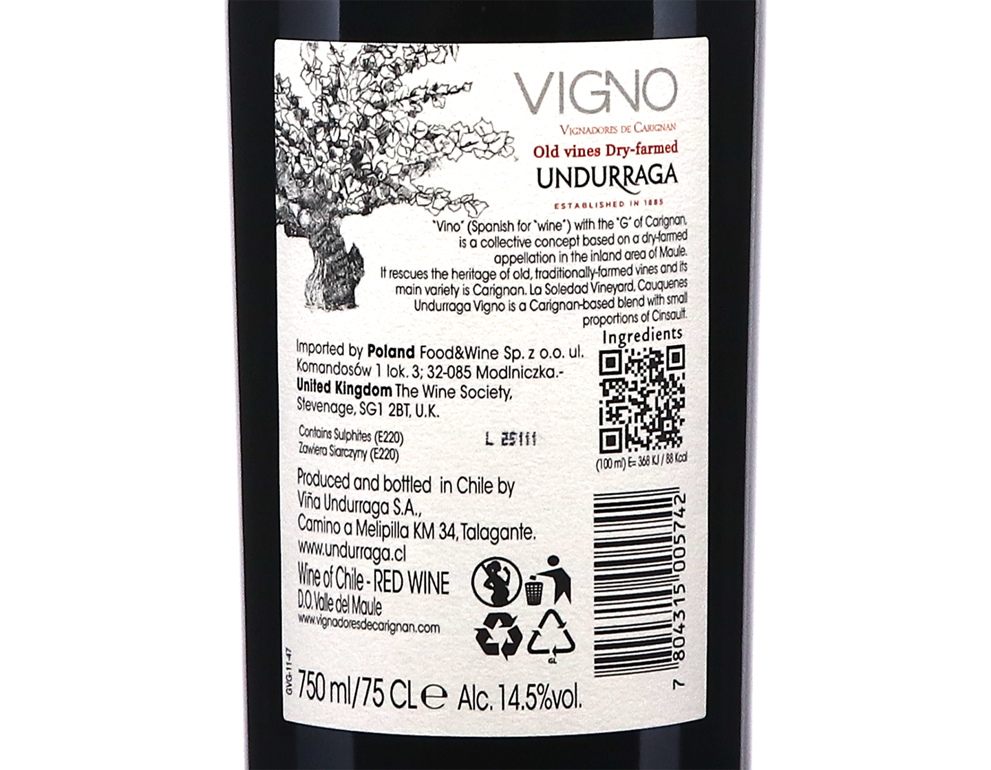Undurraga Vigno DO Maule Carignan 2022