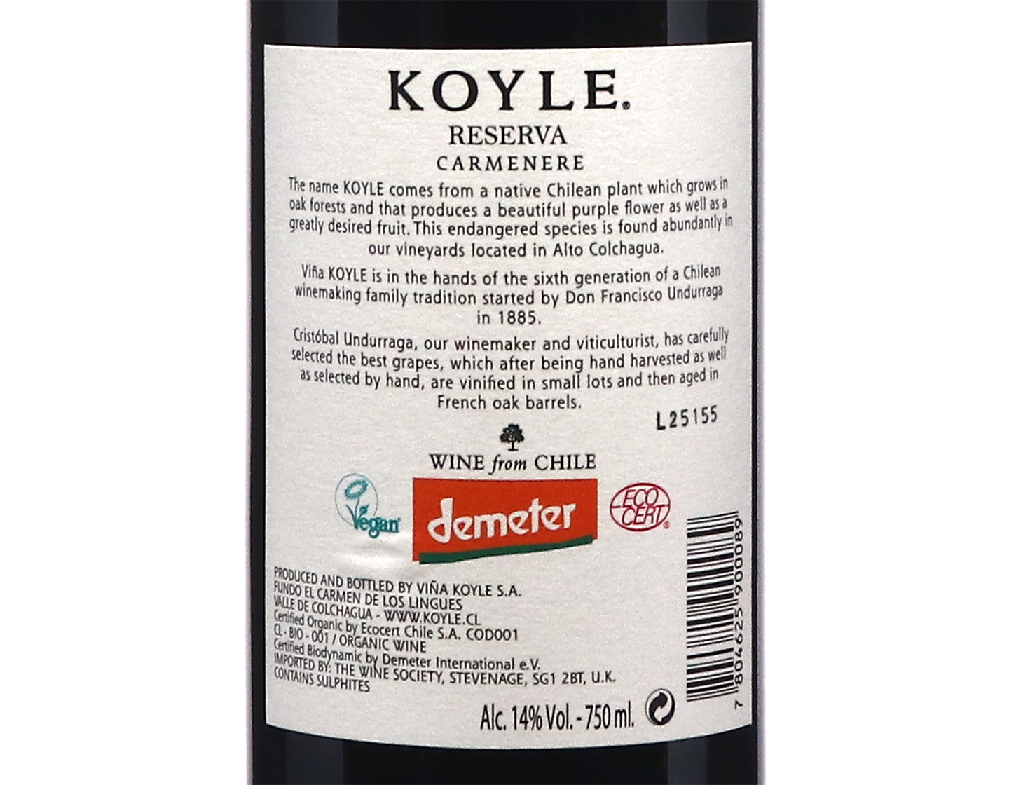 Koyle Alto Colchagua Reserva Carmenère 2024
