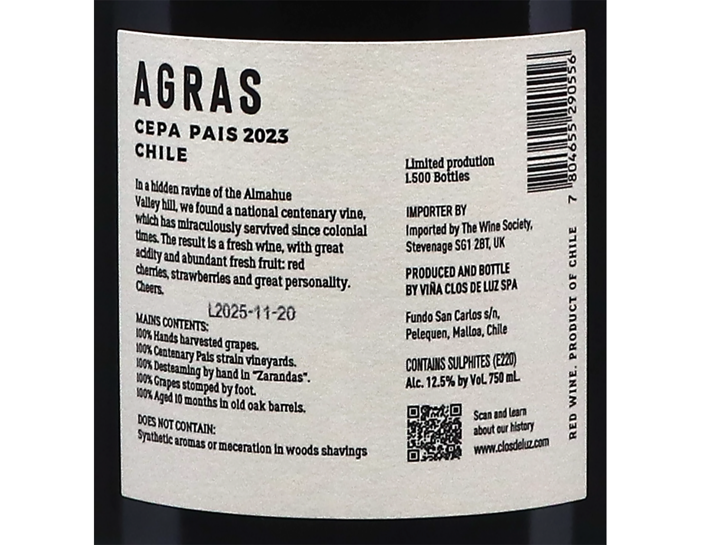 Clos de Luz Agras País 2023