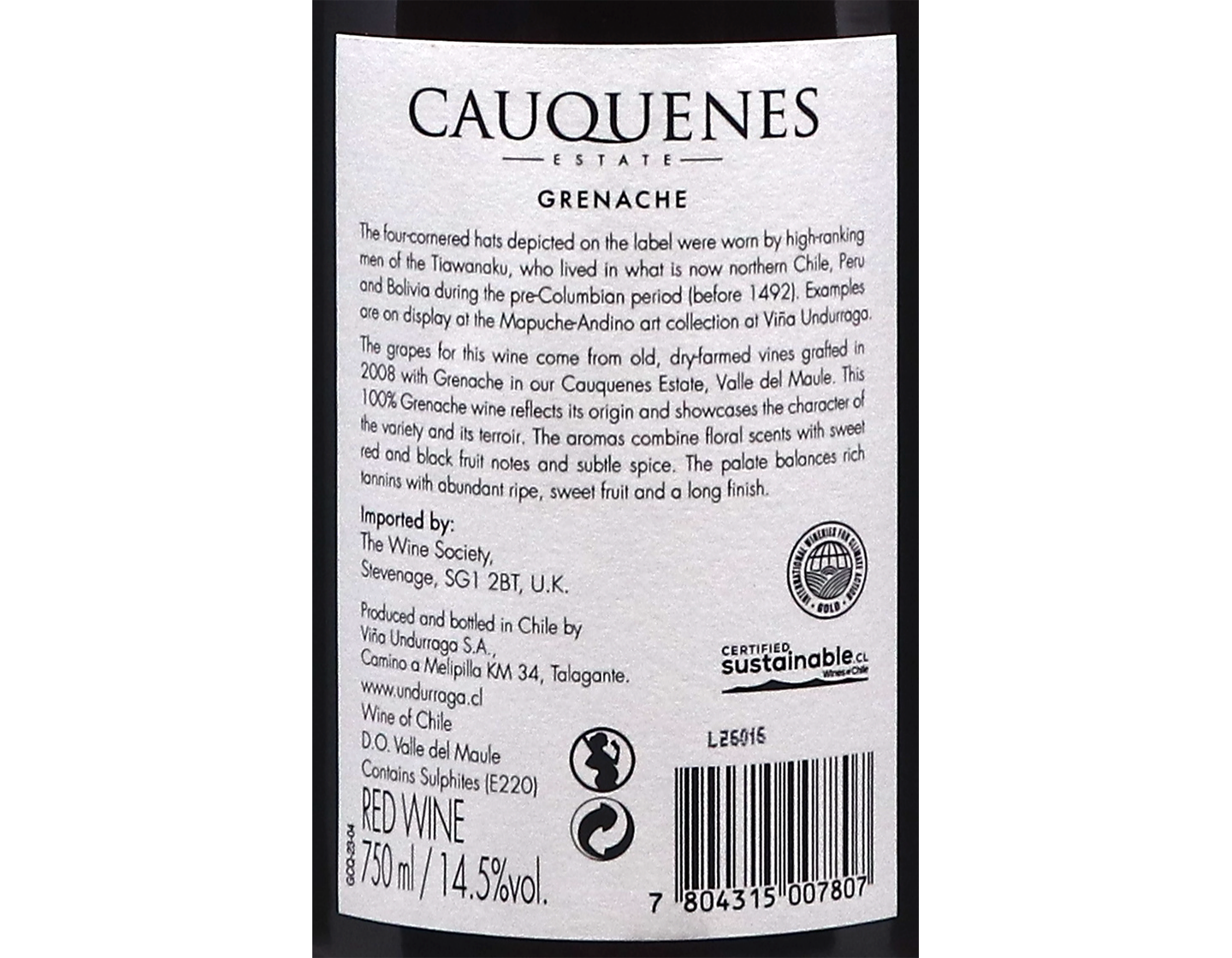 Undurraga Cauquenes Estate Grenache 2024