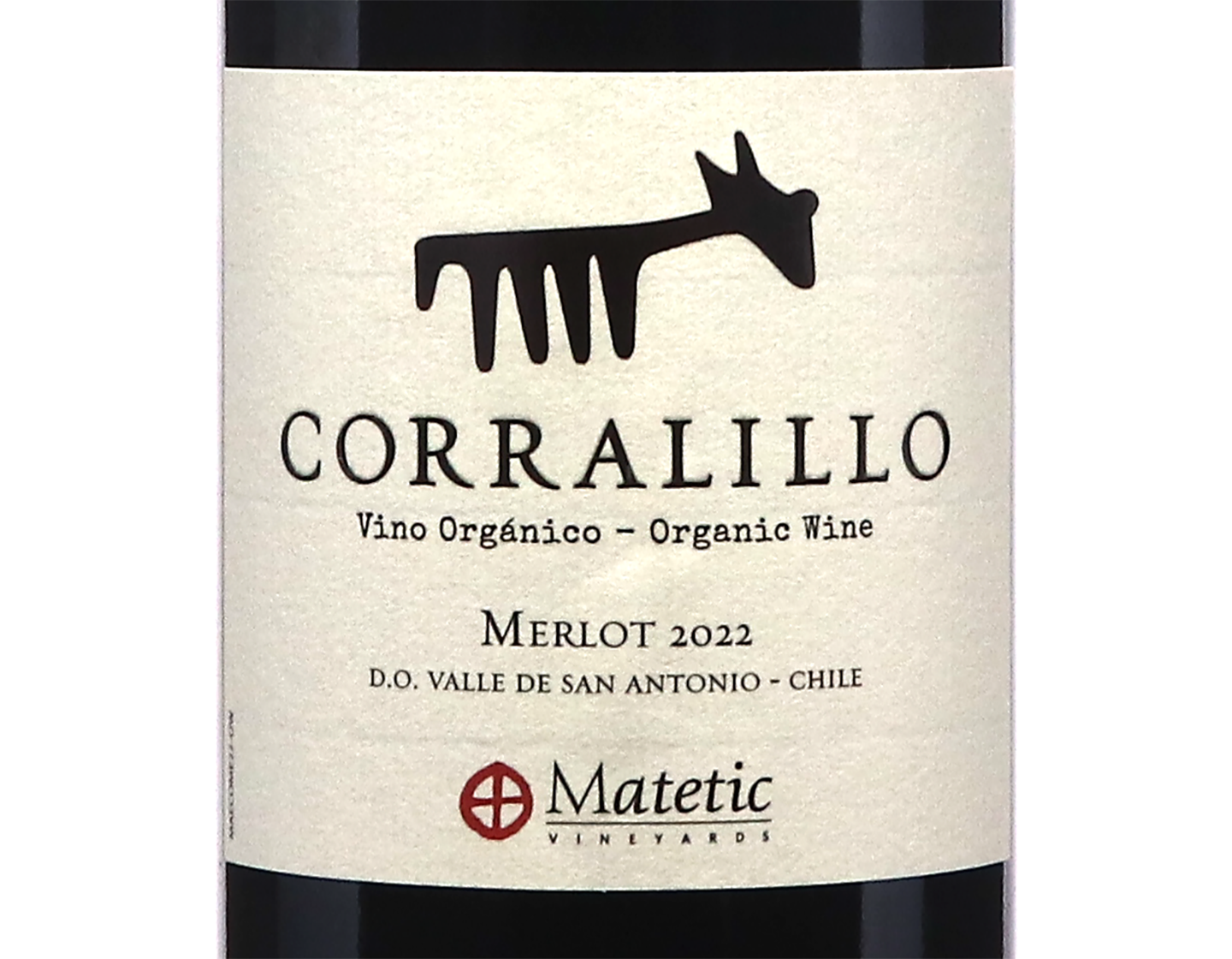 Matetic Corallilo Rosario DO San Antonio Merlot 2022 ORGANIC