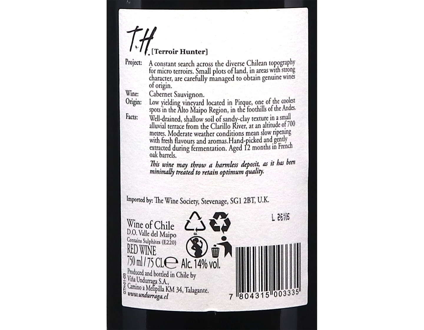 Undurraga TH Alto Maipo Cabernet Sauvignon 2024