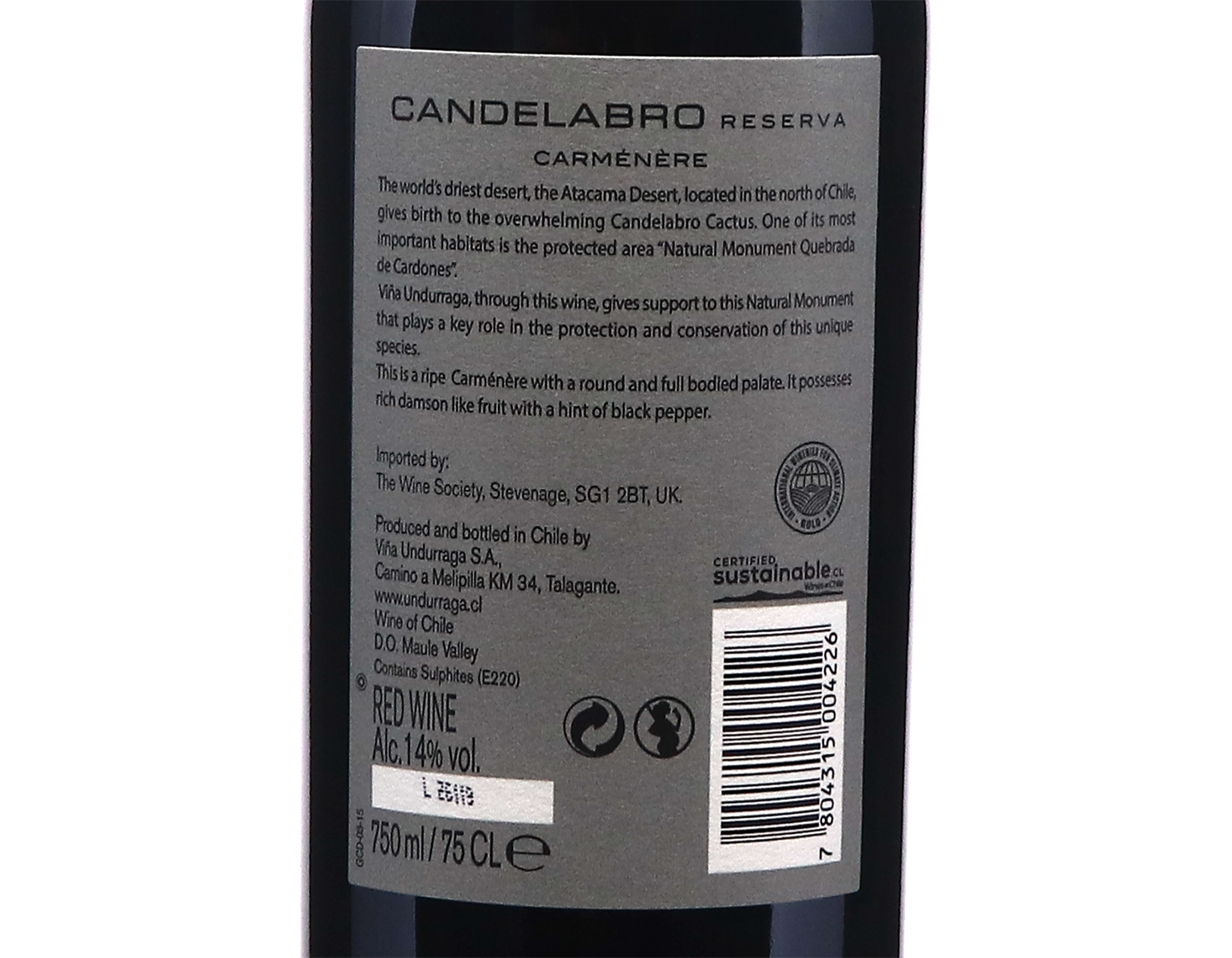 Undurraga Candelabro Maule Carmenere 2025