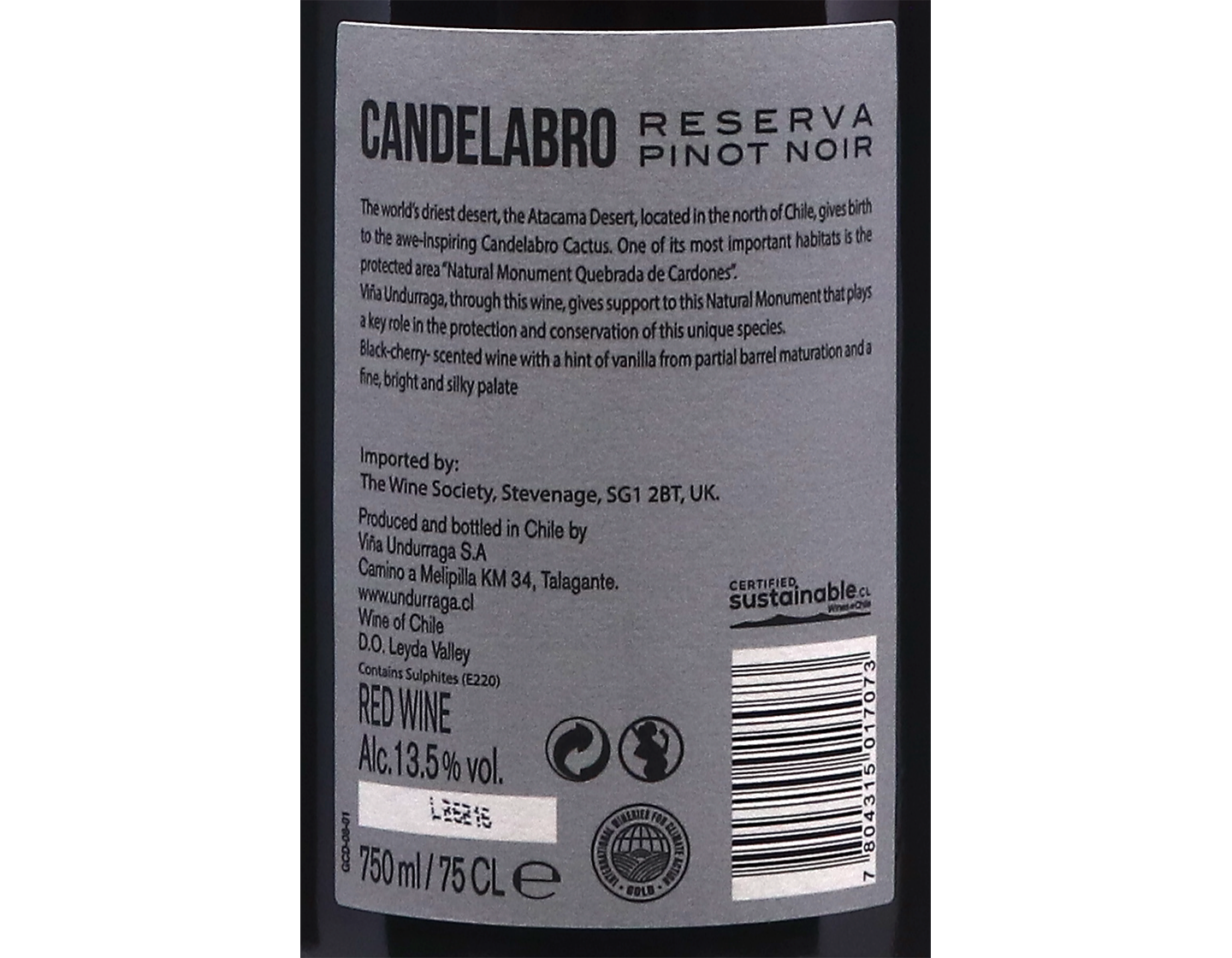 Undurraga Candelabro Leyda Pinot Noir 2025