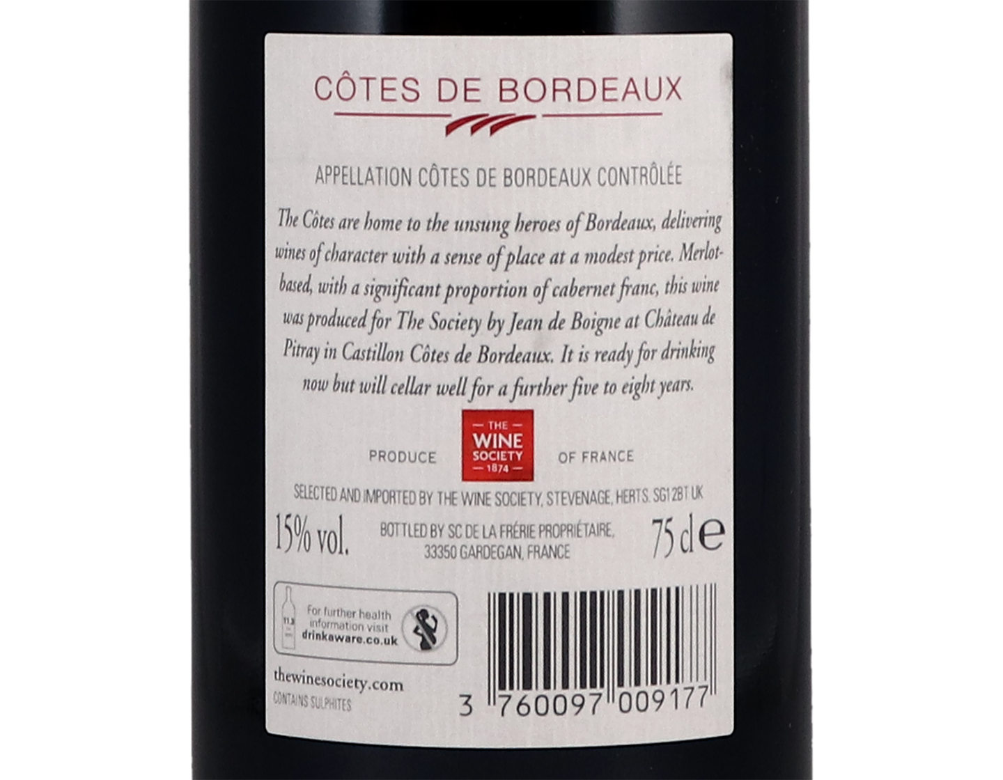 The Society's Côtes de Bordeaux 2019