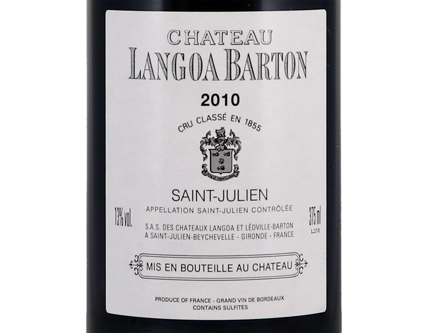 Ch Langoa Barton 2010 St Julien Halves