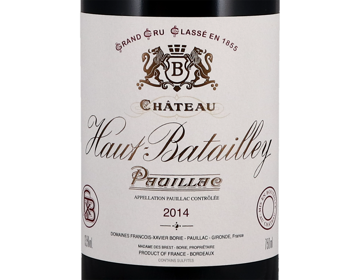 Ch Haut Batailley Pauillac 2014