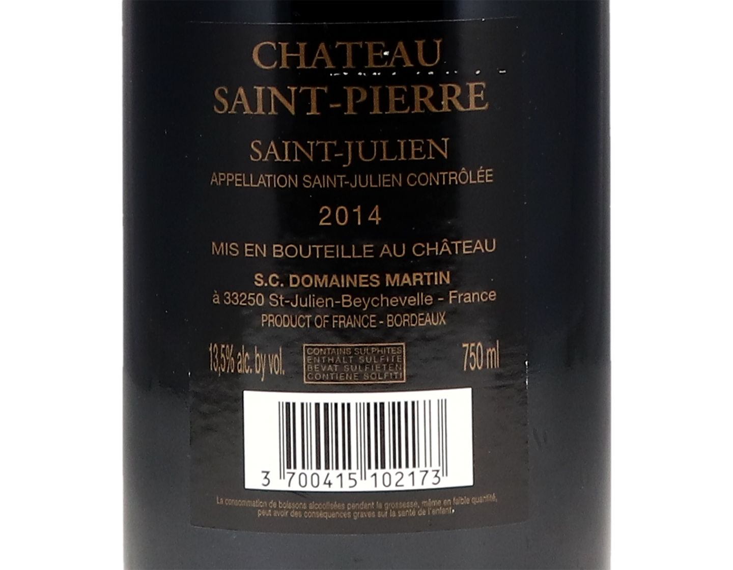 Château Saint-Pierre, Saint-Julien 2014