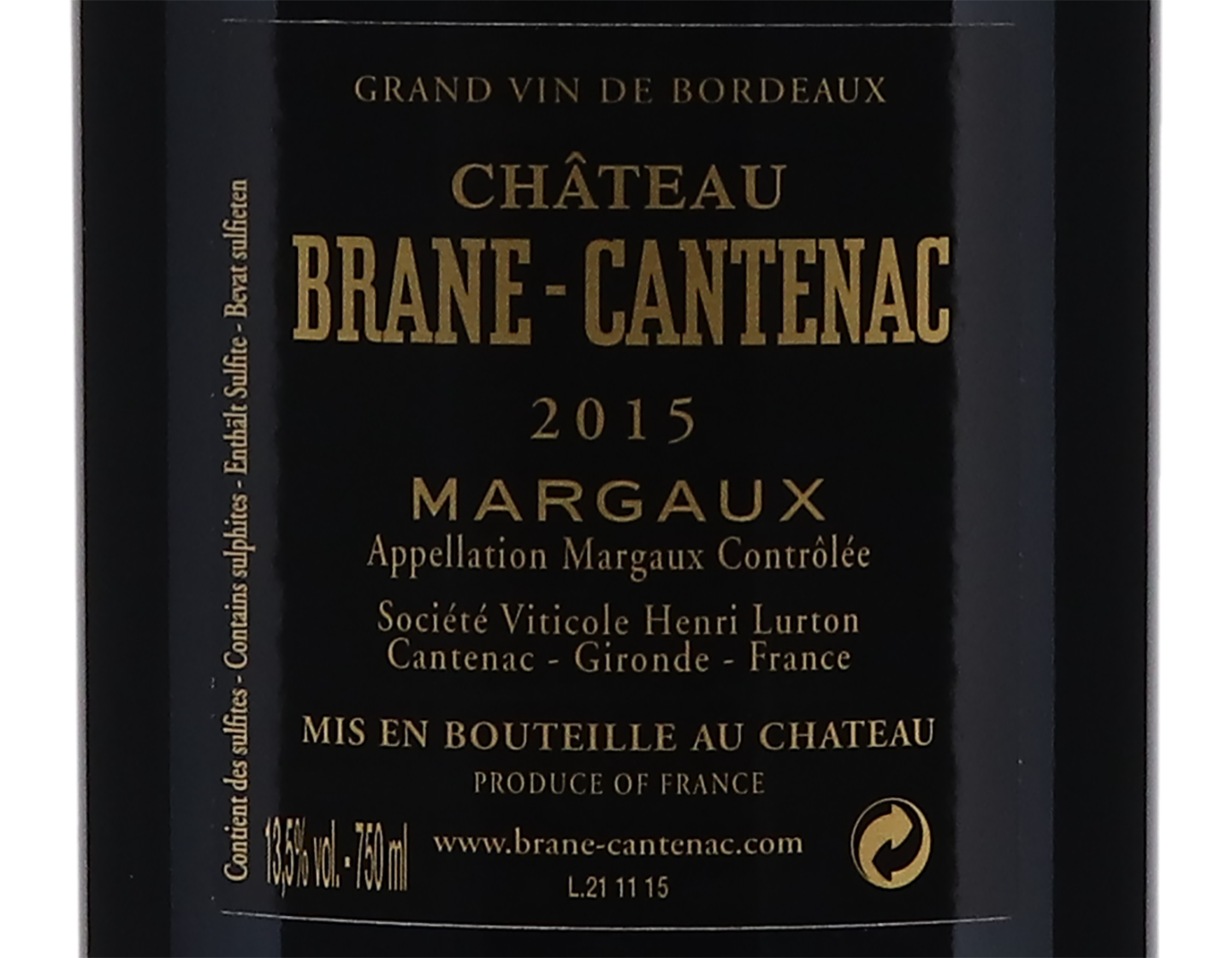 Ch Brane Cantenac Margaux 2015