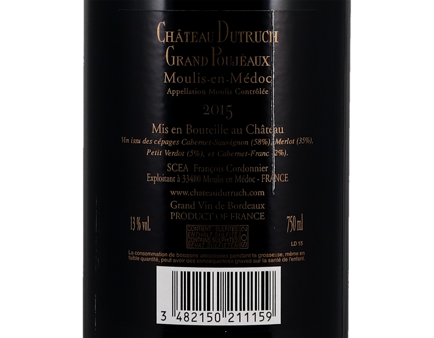 Ch Dutruch Grand Poujeaux Moulis 2015