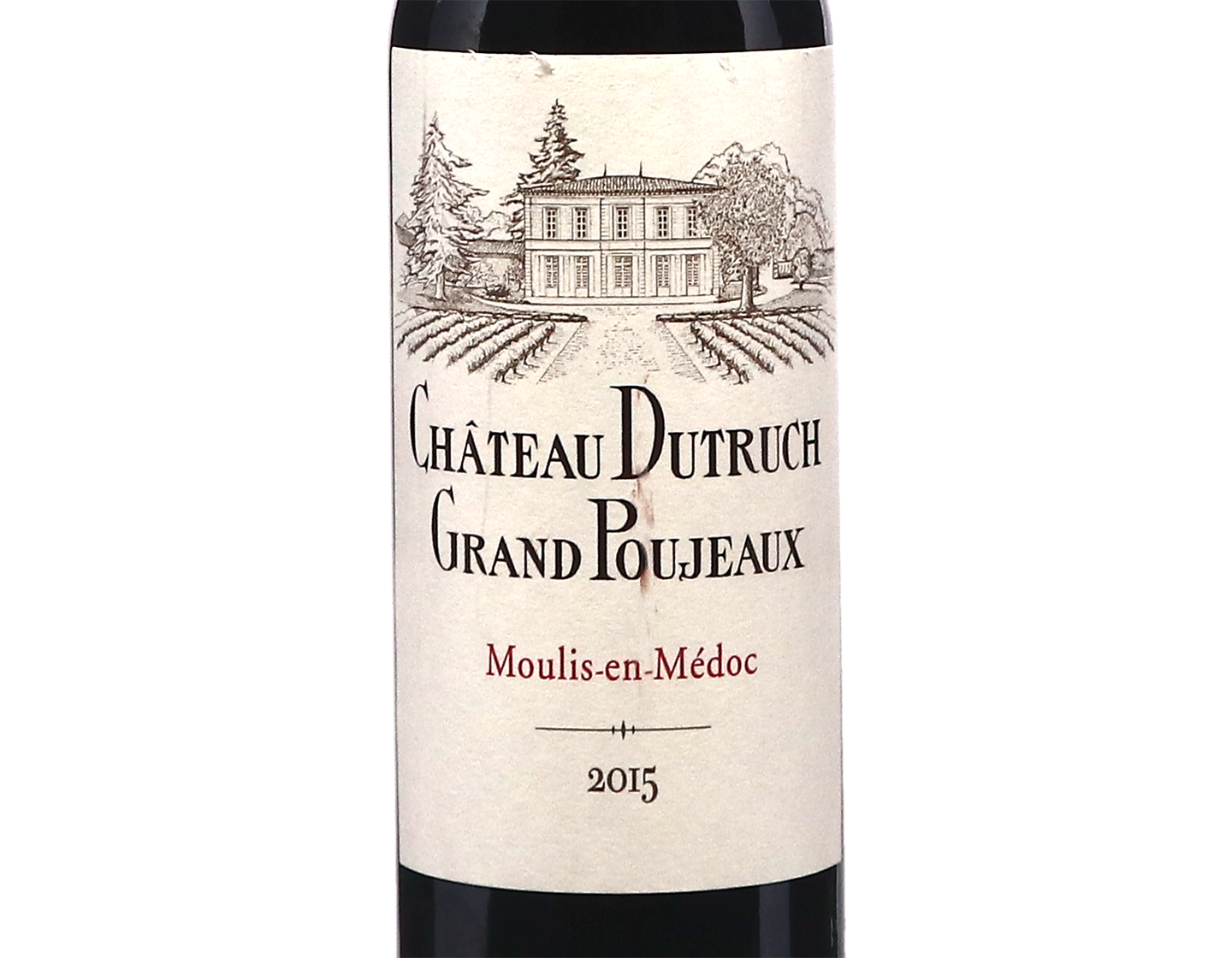 Half bottle of Ch Dutruch Grand Poujeaux Moulis 2015