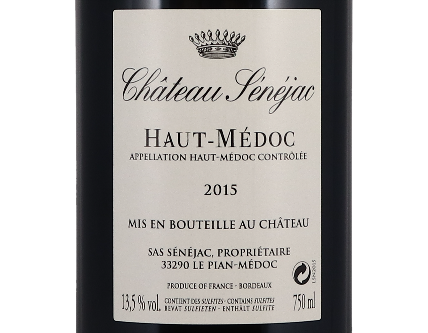 Ch Senejac Haut Medoc 2015