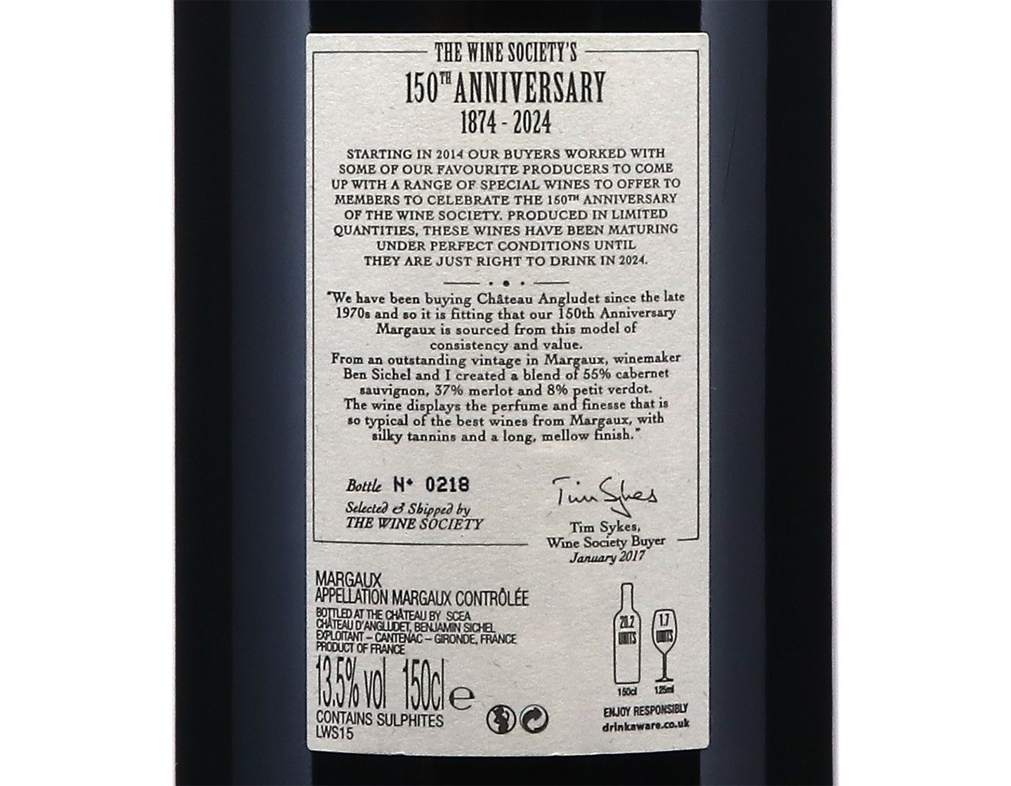 The Society's 150th Anniversary Margaux 2015 Magnums