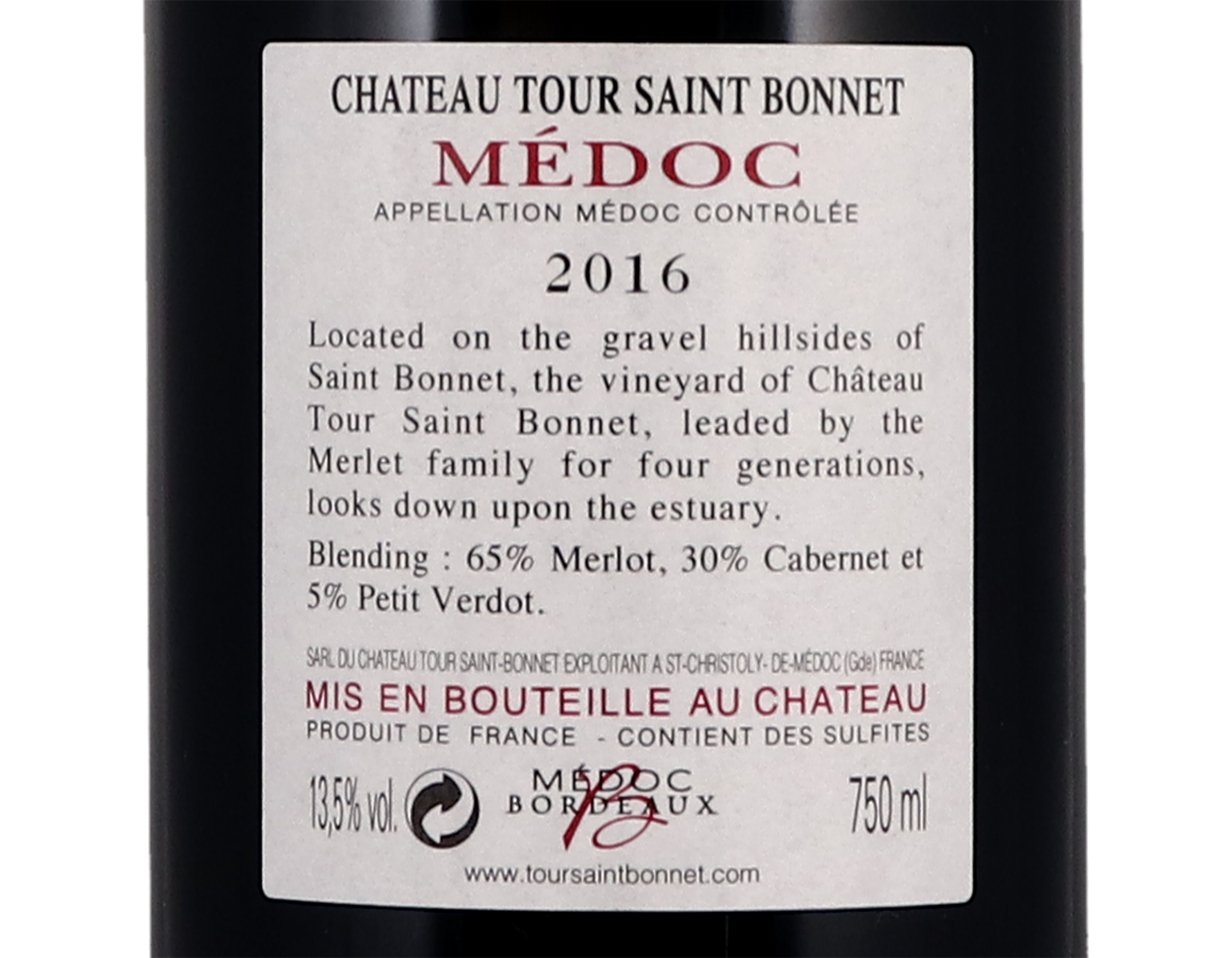 Château Tour Saint Bonnet, Médoc 2016