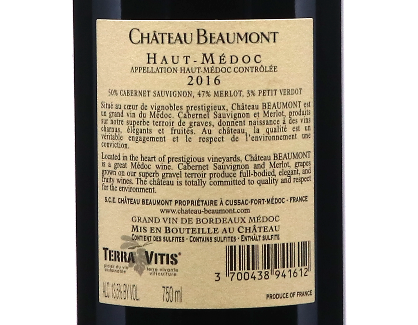 Ch Beaumont Haut Medoc 2016