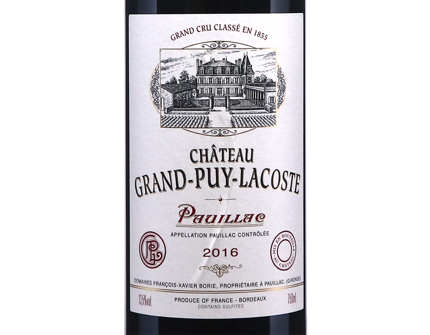 Ch Grand Puy Lacoste Pauillac 2016