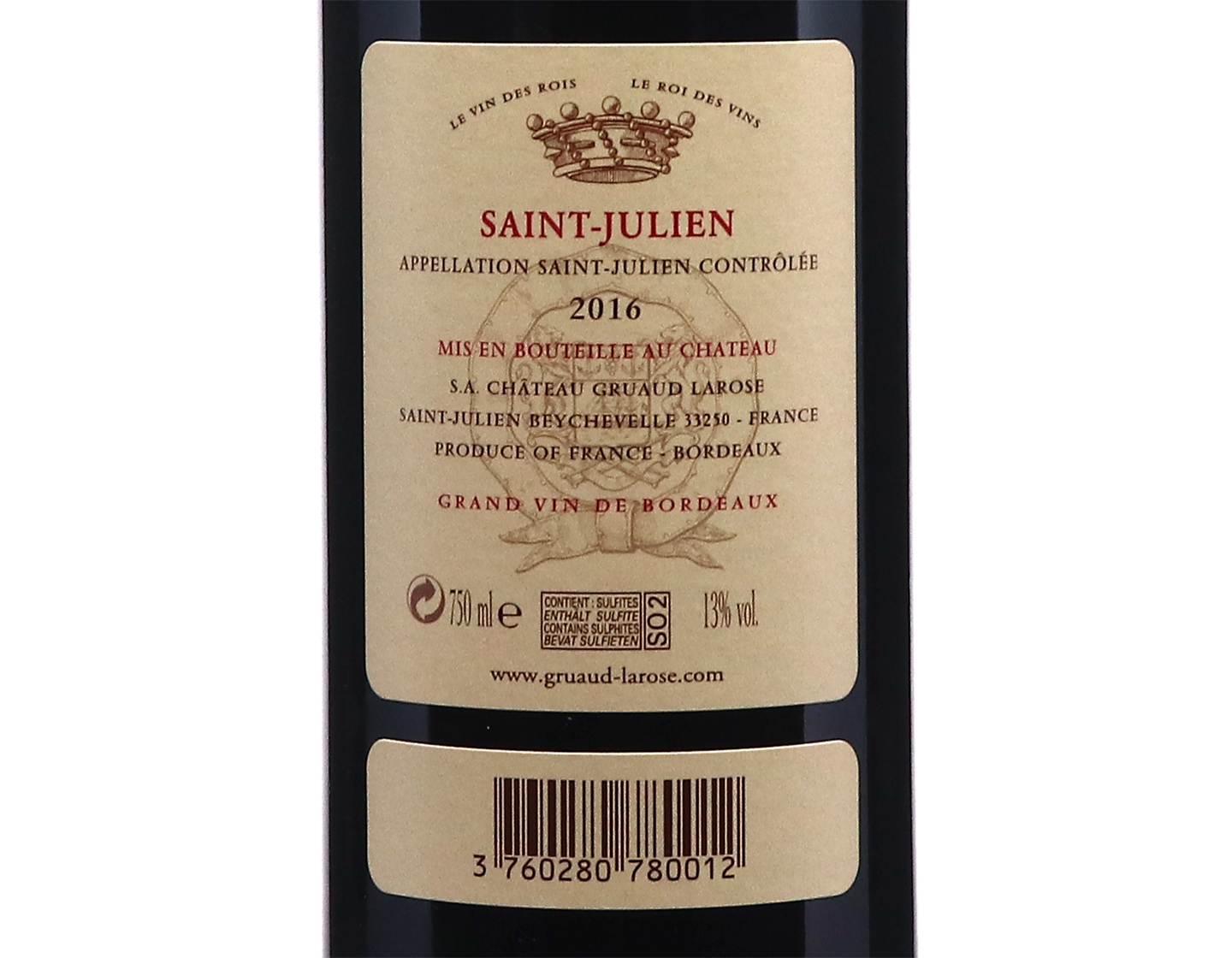 Ch Gruaud Larose St Julien 2016