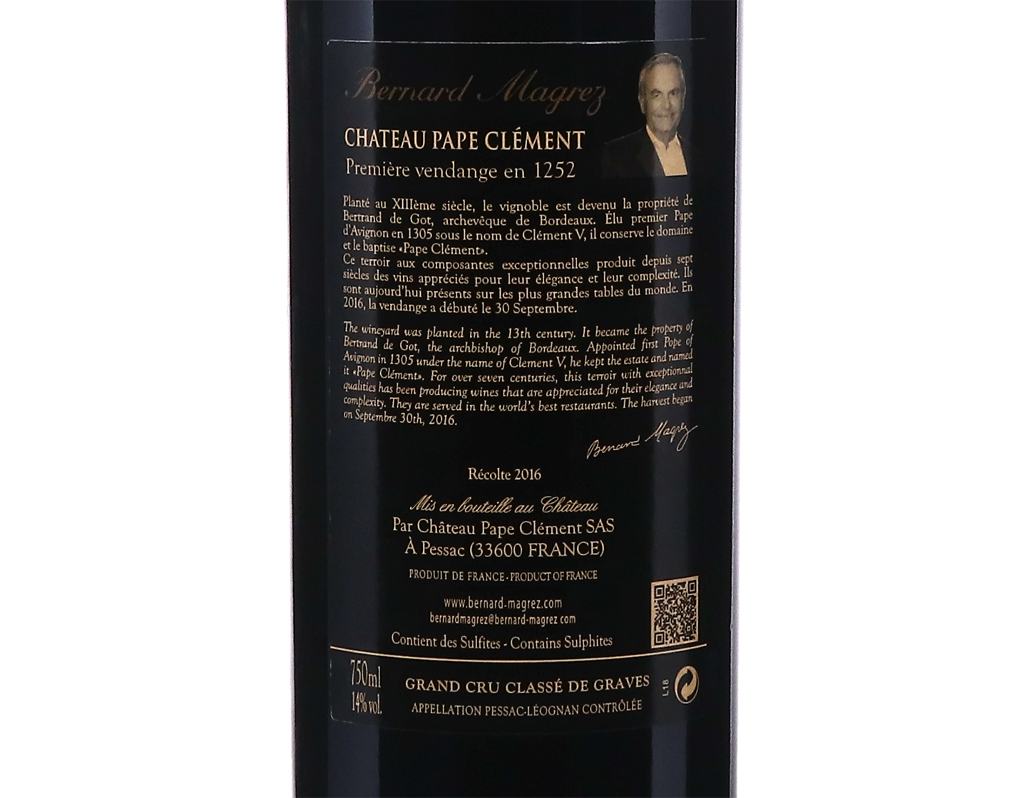 Ch Pape Clement Pessac Leognan 2016