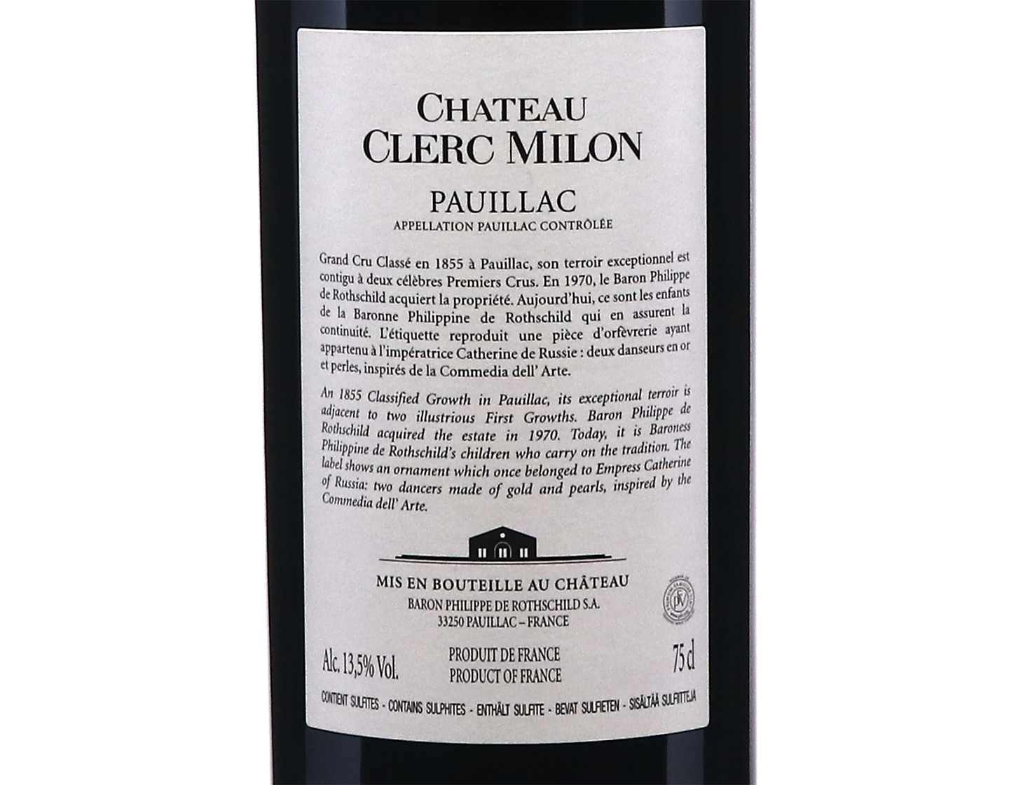 Ch Clerc Milon Pauillac 2017