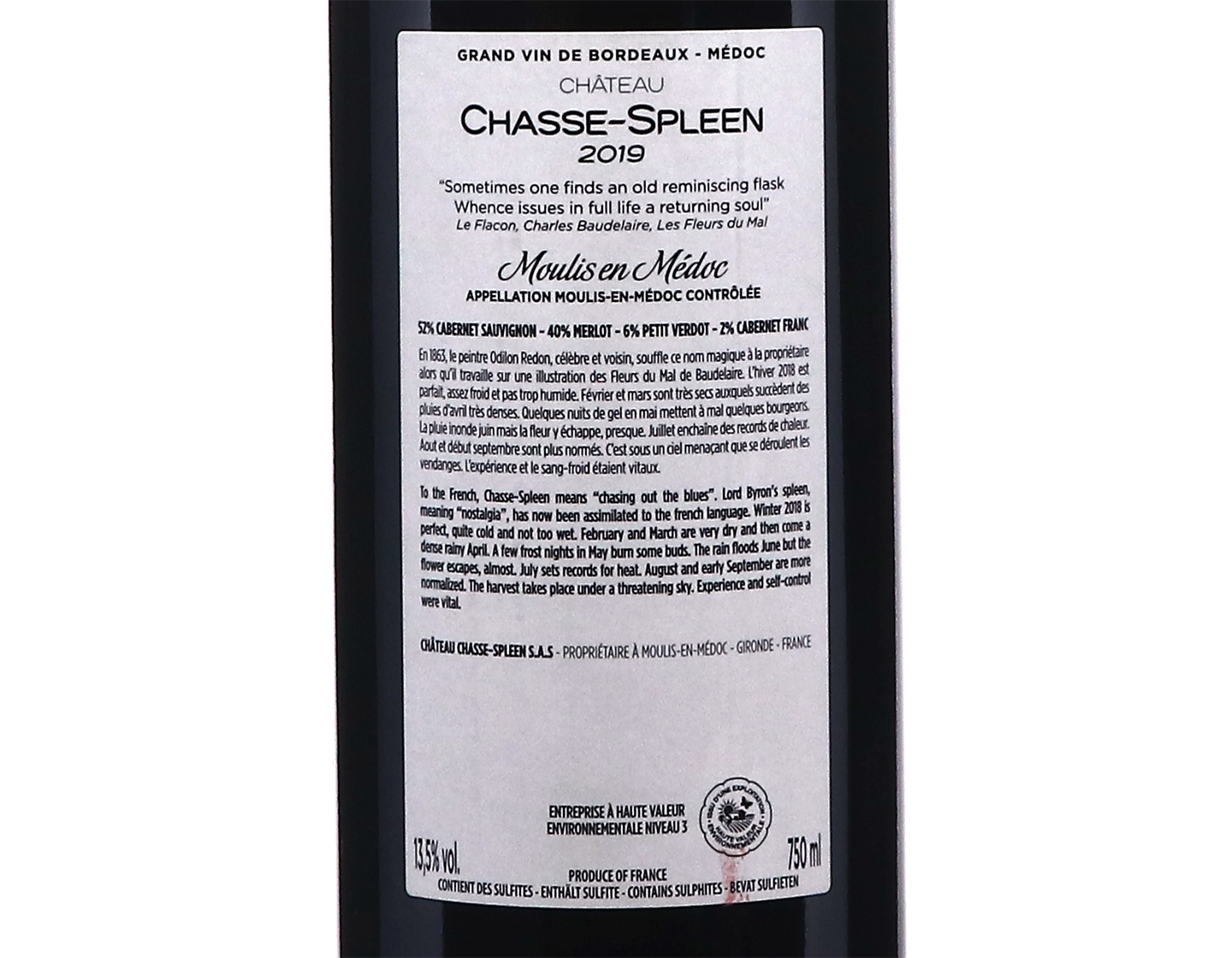 Ch Chasse Spleen Moulis 2019