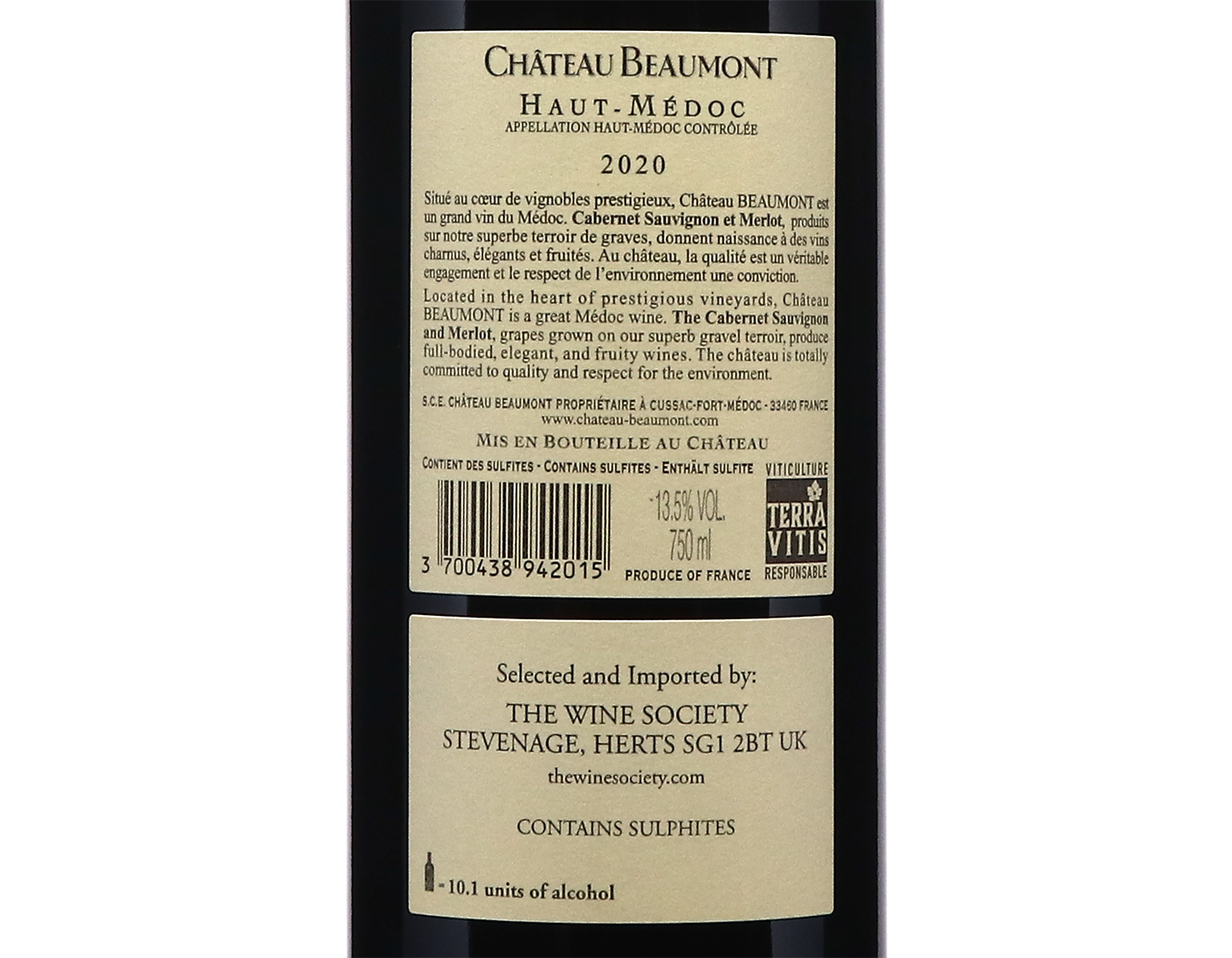 Ch Beaumont Haut Medoc 2020