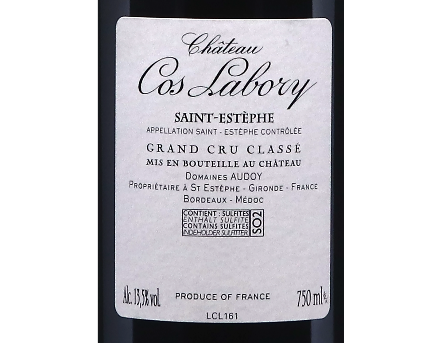 Château Cos Labory, Saint-Estèphe 2016